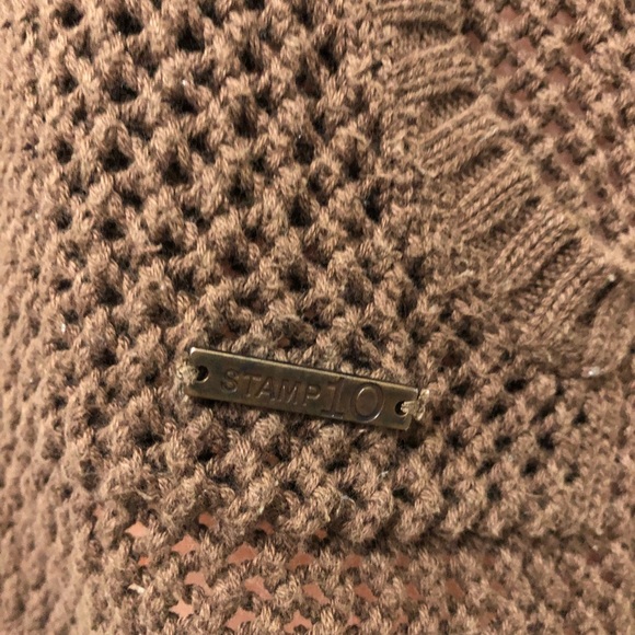 STAMP 10 Brown Crocheted Hoodie - Picture 4 of 9